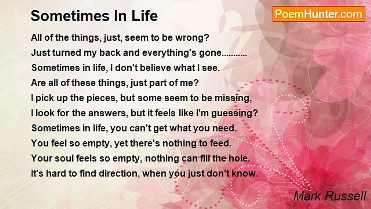 Mark Russell - Sometimes In Life