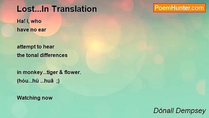 Dónall Dempsey - Lost...In Translation