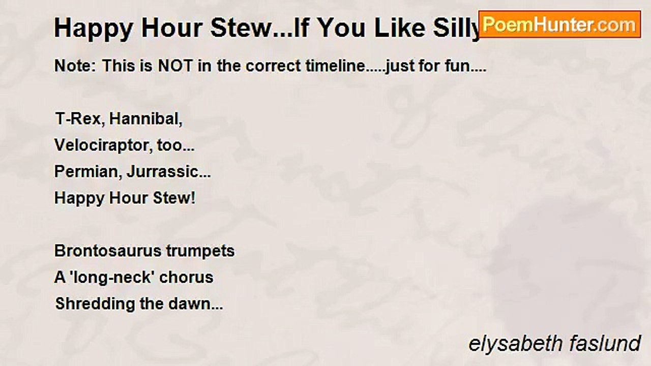 elysabeth faslund - Happy Hour Stew...If You Li...