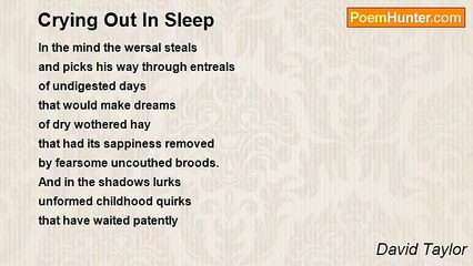 David Taylor - Crying Out In Sleep