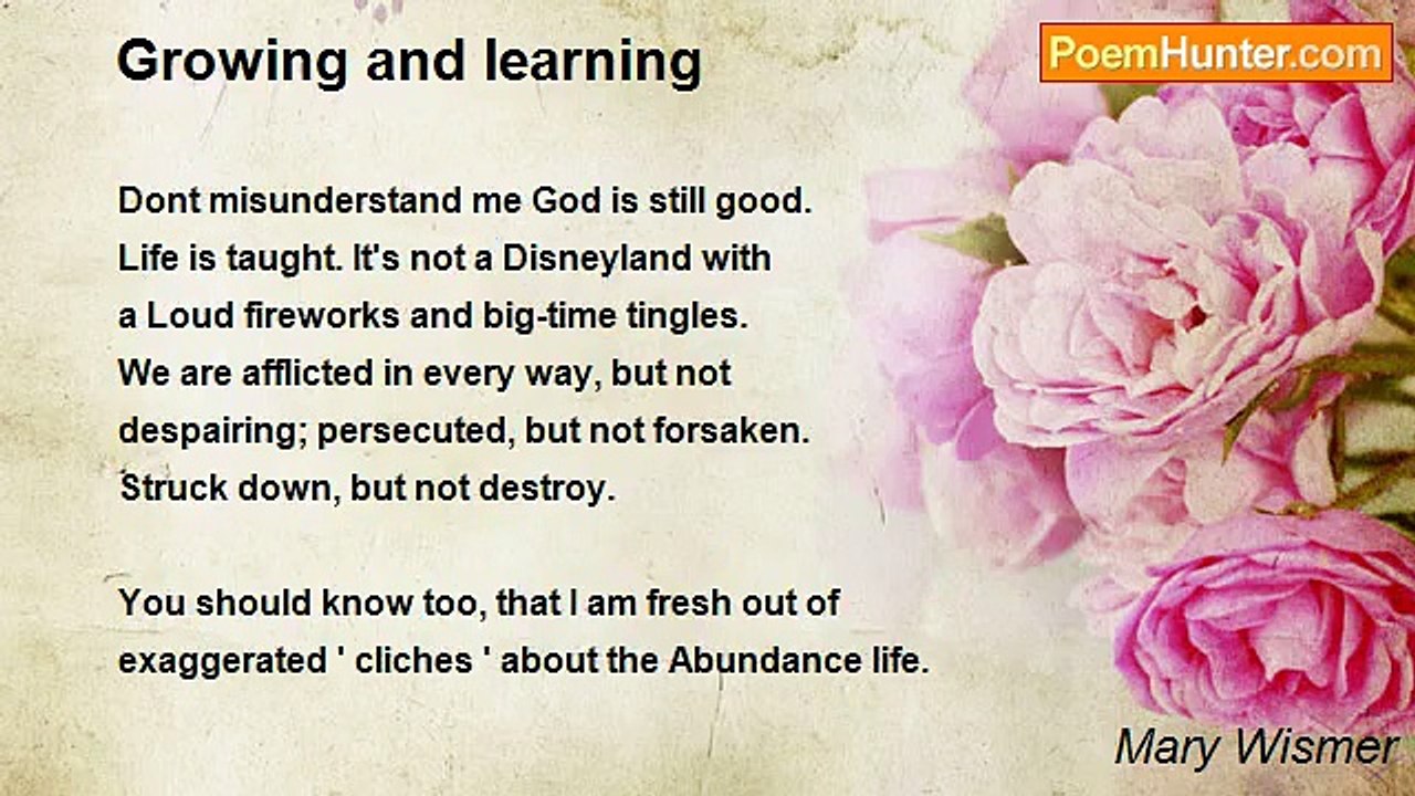 Mary Wismer - Growing and learning
