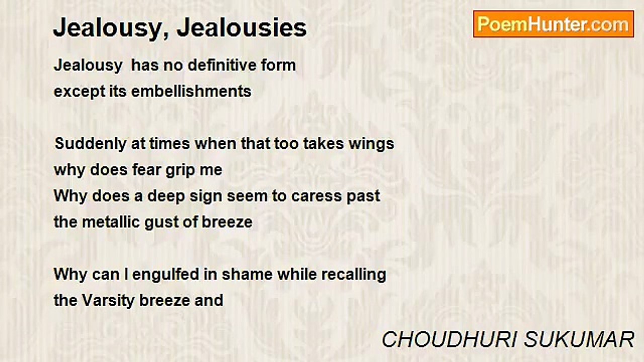 CHOUDHURI SUKUMAR - Jealousy, Jealousies