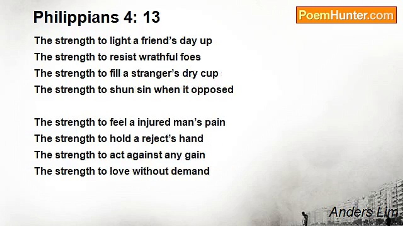 Anders Lim - Philippians 4: 13
