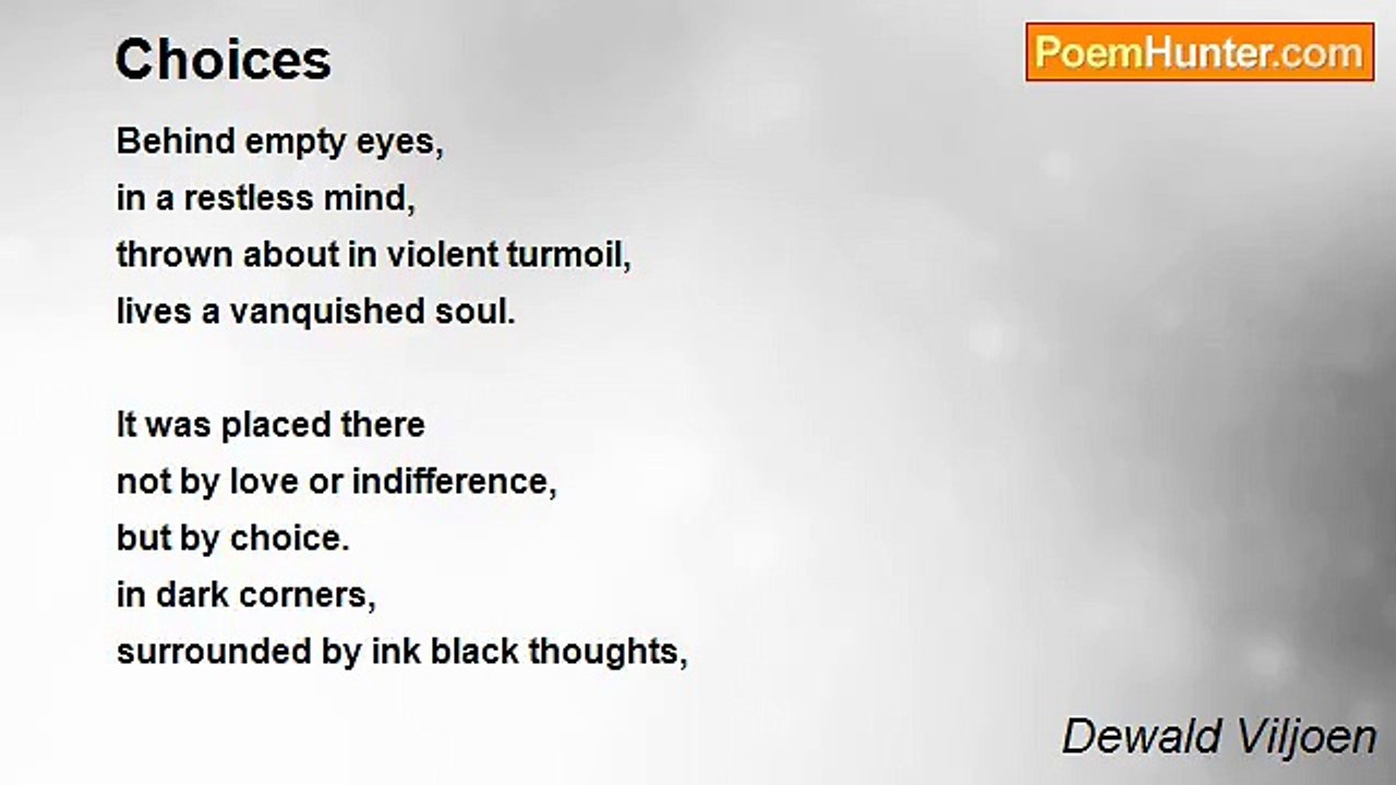 Dewald Viljoen - Choices