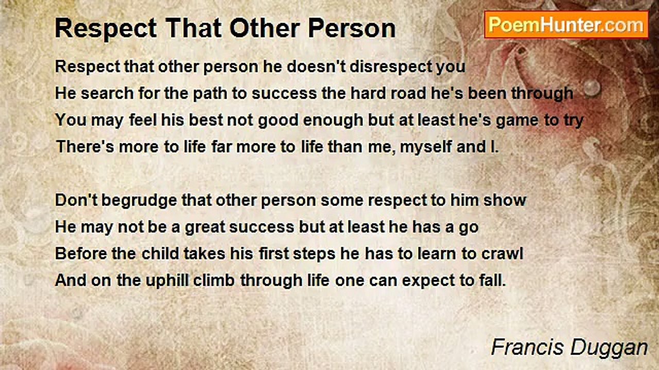 Francis Duggan - Respect That Other Person