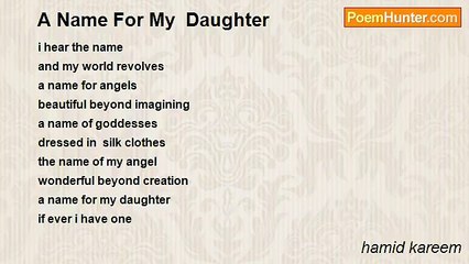 hamid kareem - A Name For My  Daughter
