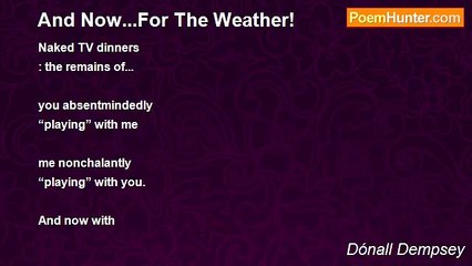 Dónall Dempsey - And Now...For The Weather!