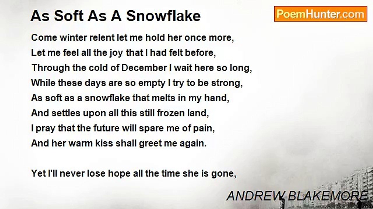 ANDREW BLAKEMORE - As Soft As A Snowflake
