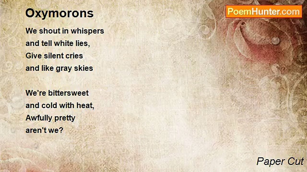 Paper Cut - Oxymorons