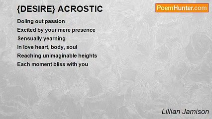 Lillian Jamison - {DESIRE} ACROSTIC