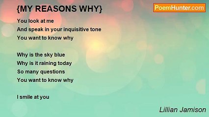 Lillian Jamison - {MY REASONS WHY}