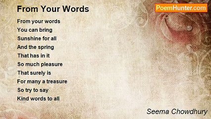 Seema Chowdhury - From Your Words