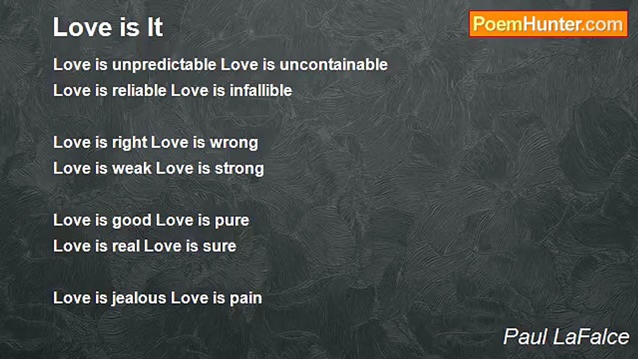 Paul LaFalce - Love is It