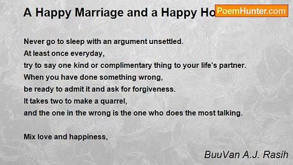 BuuVan A.J. Rasih - A Happy Marriage and a Happy Home