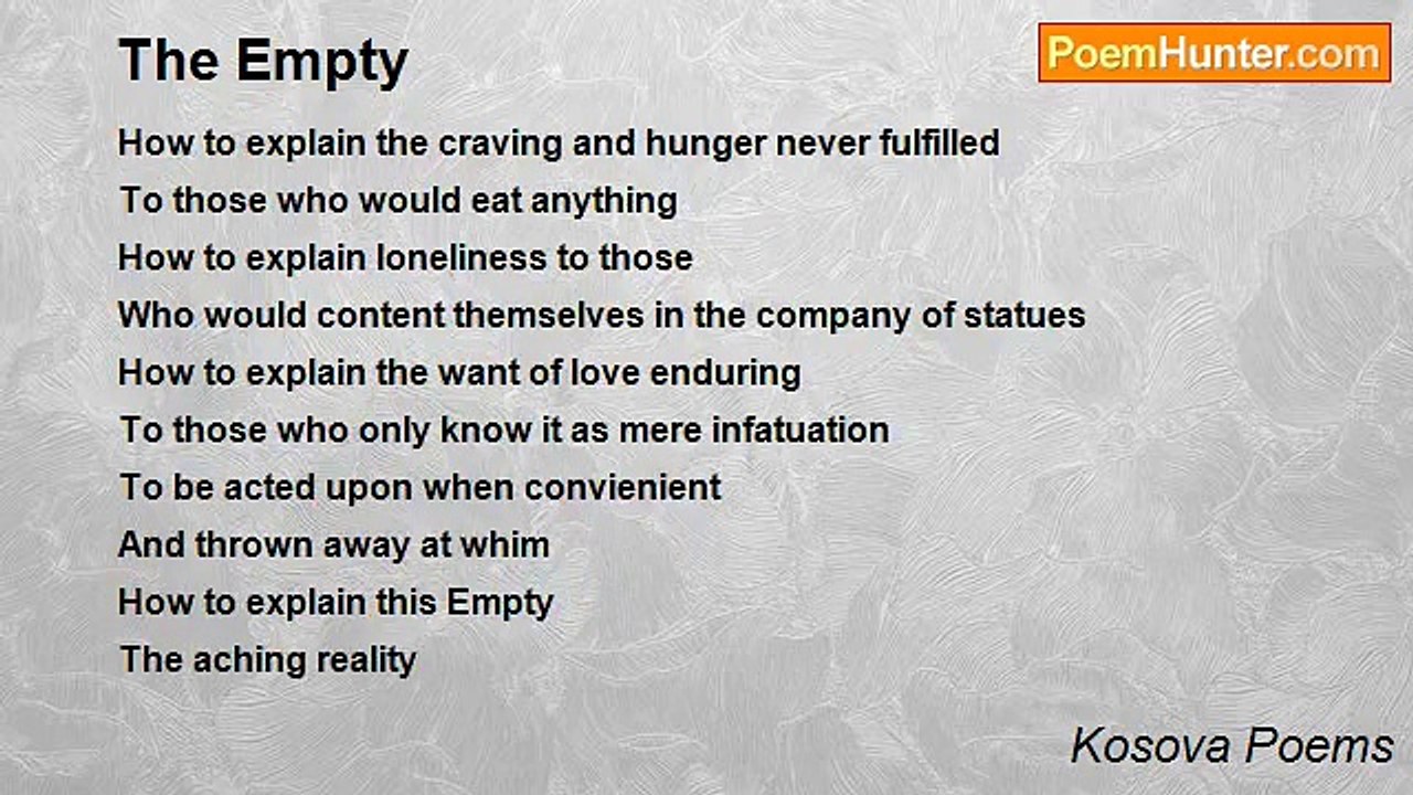 Kosova Poems - The Empty