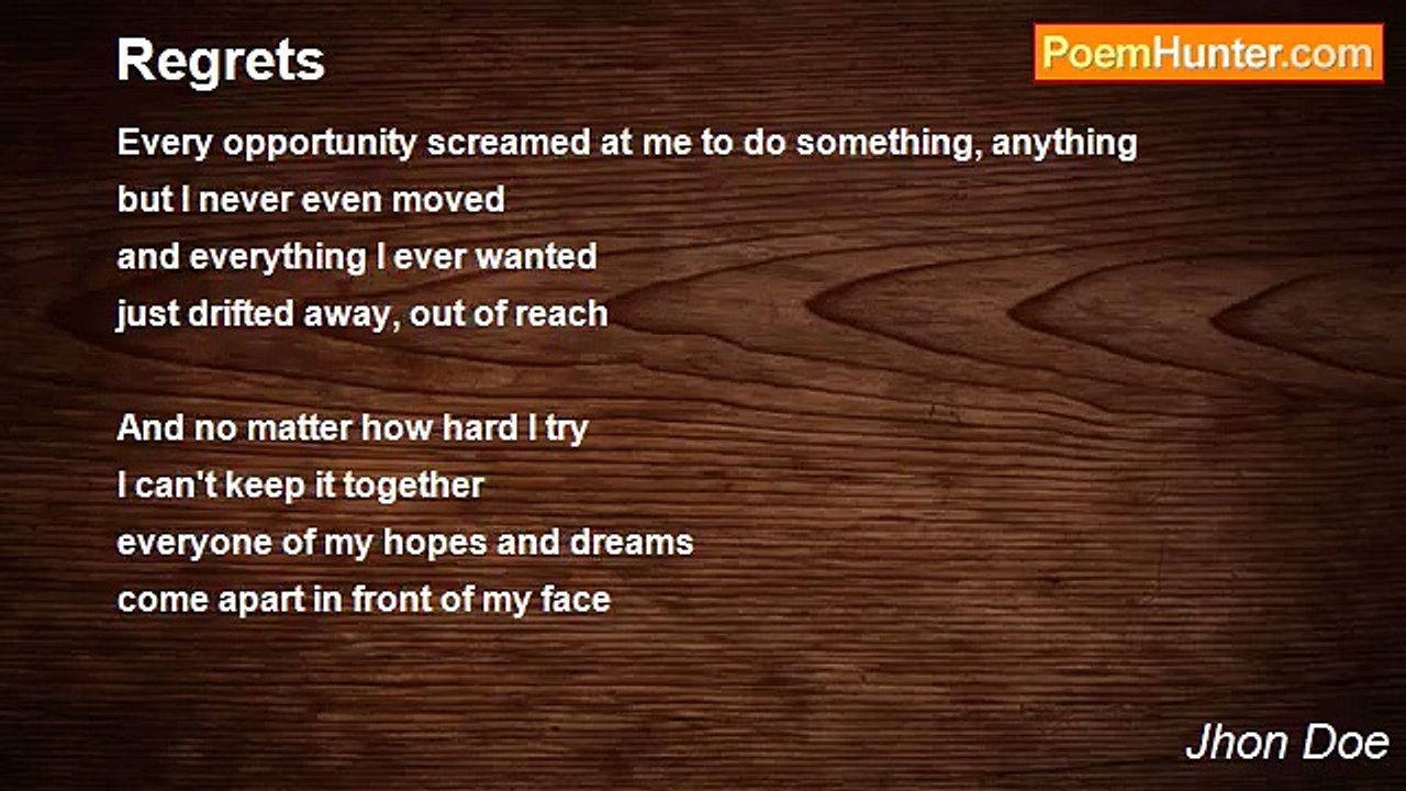 Jhon Doe - Regrets