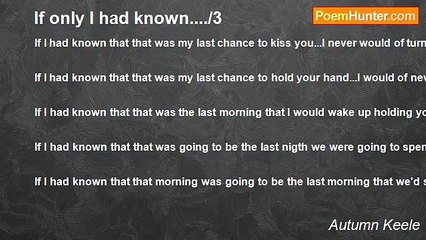 Autumn Keele - If only I had known..../3