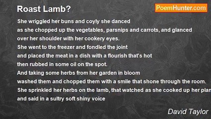 David Taylor - Roast Lamb?