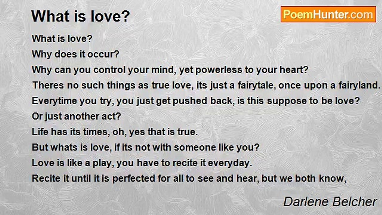 Darlene Belcher - What is love?