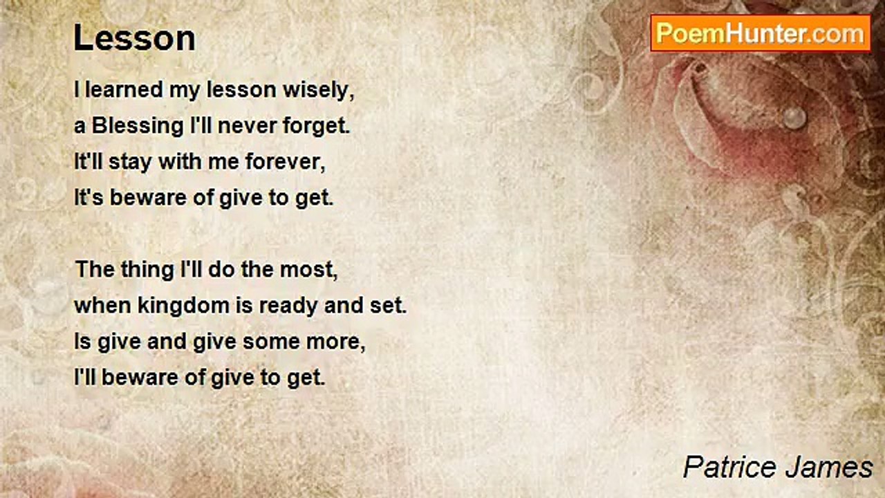 Patrice James - Lesson