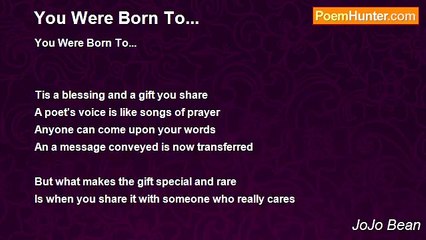 JoJo Bean - You Were Born To...