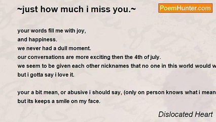 Dislocated Heart - ~just how much i miss you.~