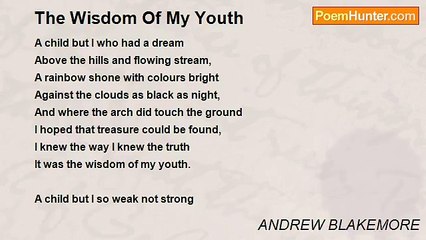 ANDREW BLAKEMORE - The Wisdom Of My Youth