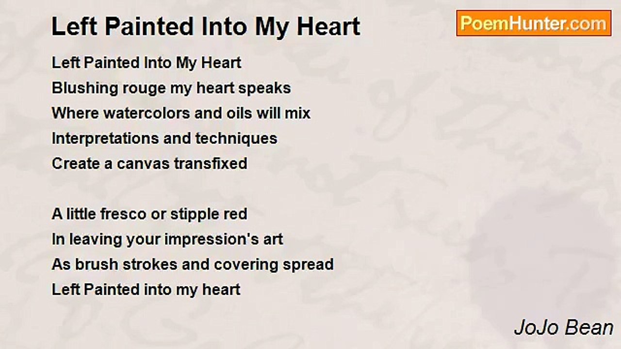 JoJo Bean - Left Painted Into My Heart