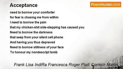 Frank Lisa IndiRa Francesca Roger Platt Cornish Martin - Acceptance