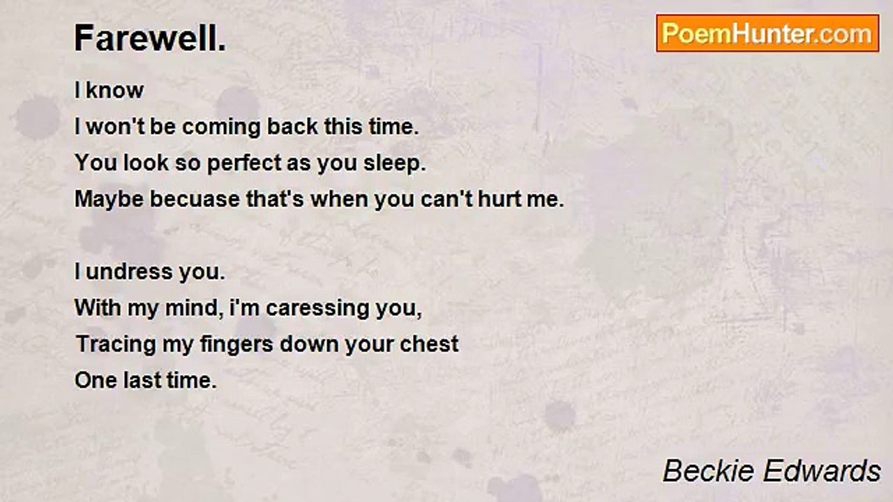 Beckie Edwards - Farewell.