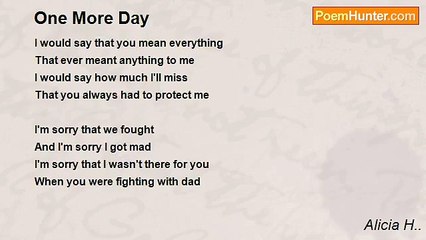 Alicia H.. - One More Day
