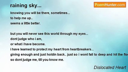 Dislocated Heart - raining sky...