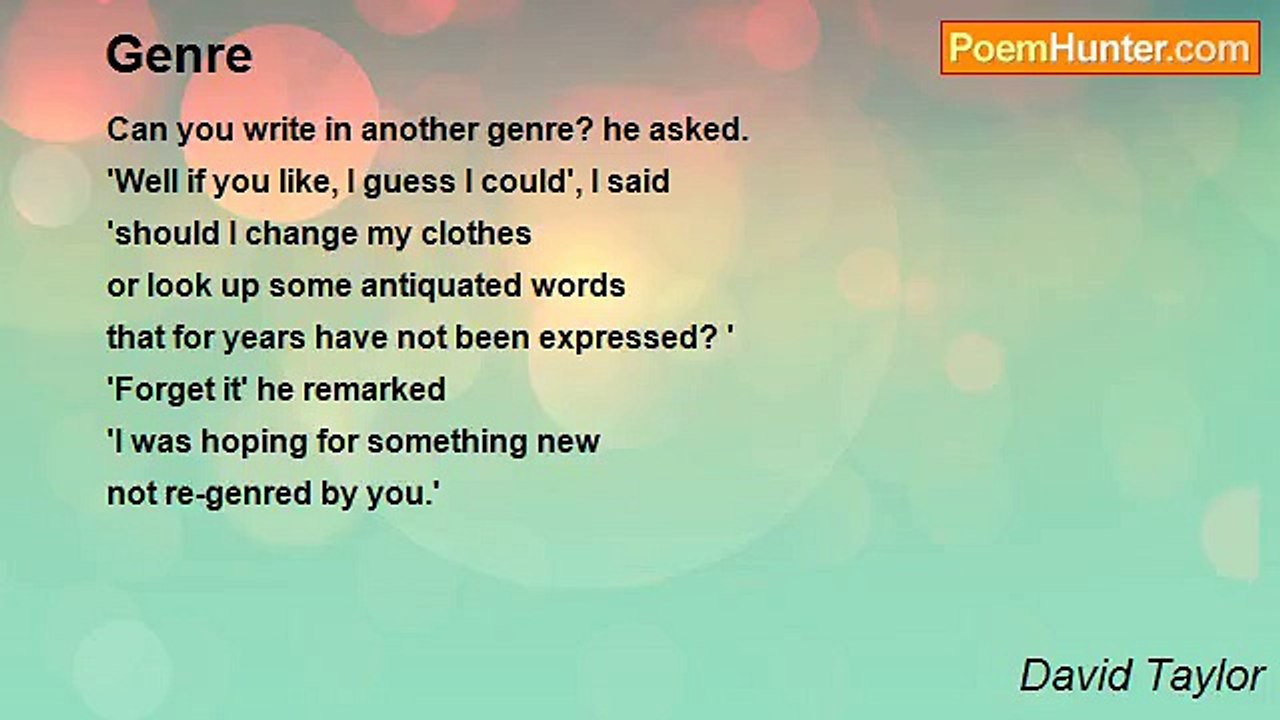 David Taylor - Genre
