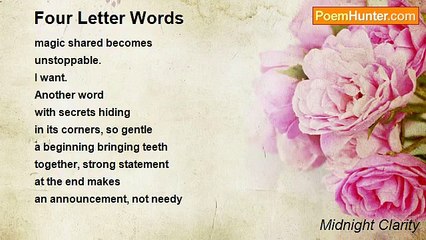 Midnight Clarity - Four Letter Words