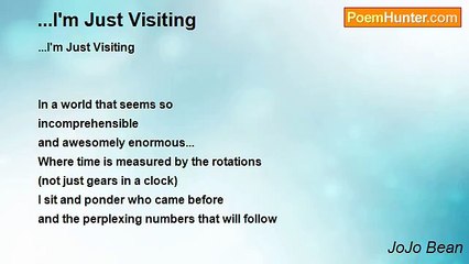 JoJo Bean - ...I'm Just Visiting