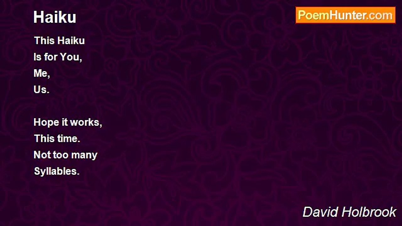 David Holbrook - Haiku