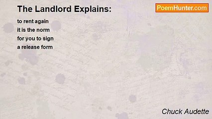 Chuck Audette - The Landlord Explains: