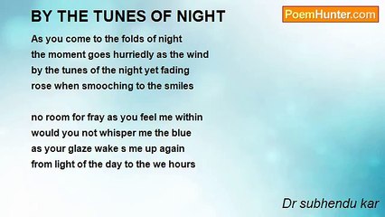 Dr subhendu kar - BY THE TUNES OF NIGHT