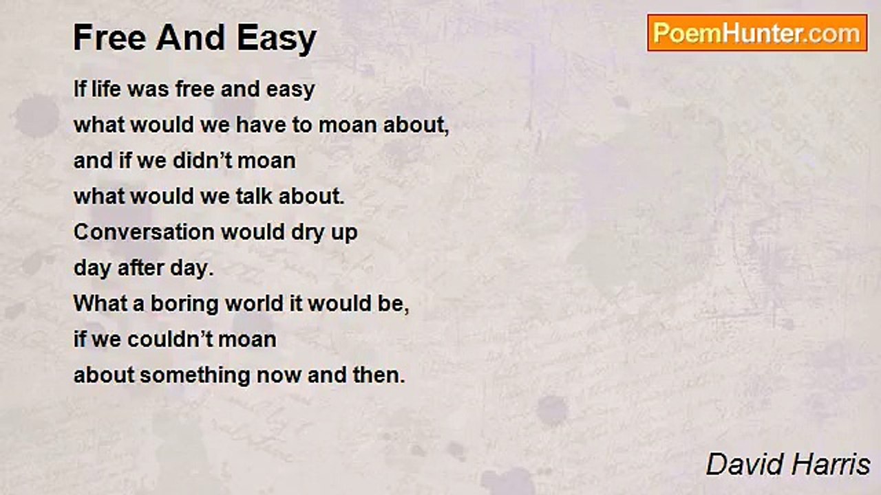 David Harris - Free And Easy