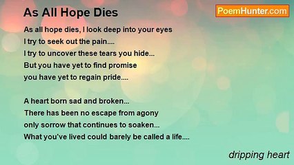 dripping heart - As All Hope Dies