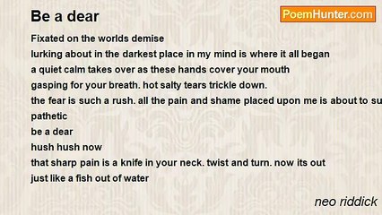 neo riddick - Be a dear