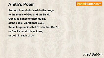 Fred Babbin - Anita's Poem