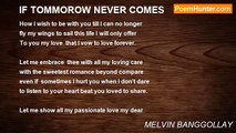 MELVIN BANGGOLLAY - IF TOMMOROW NEVER COMES