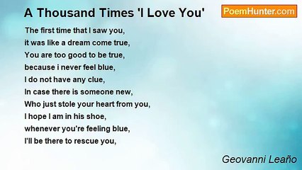 Geovanni Leaño - A Thousand Times 'I Love You'