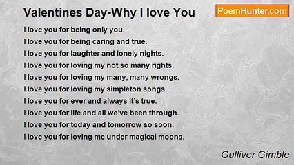 Gulliver Gimble - Valentines Day-Why I love You