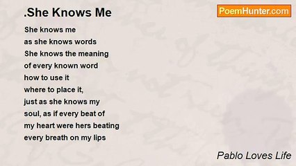 Pablo Loves Life - .She Knows Me