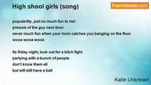 Katie Unknown - High shool girls (song)