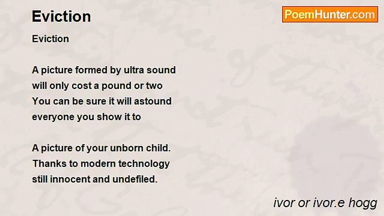ivor or ivor.e hogg - Eviction