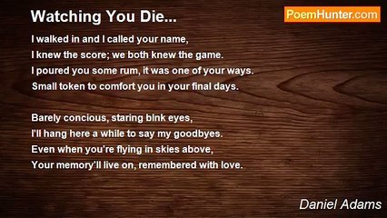 Daniel Adams - Watching You Die...