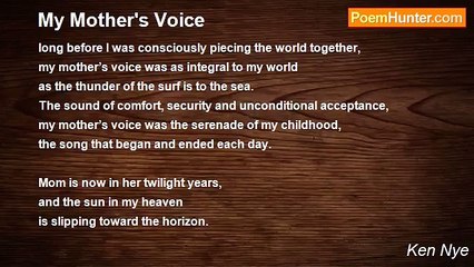 Ken Nye - My Mother's Voice